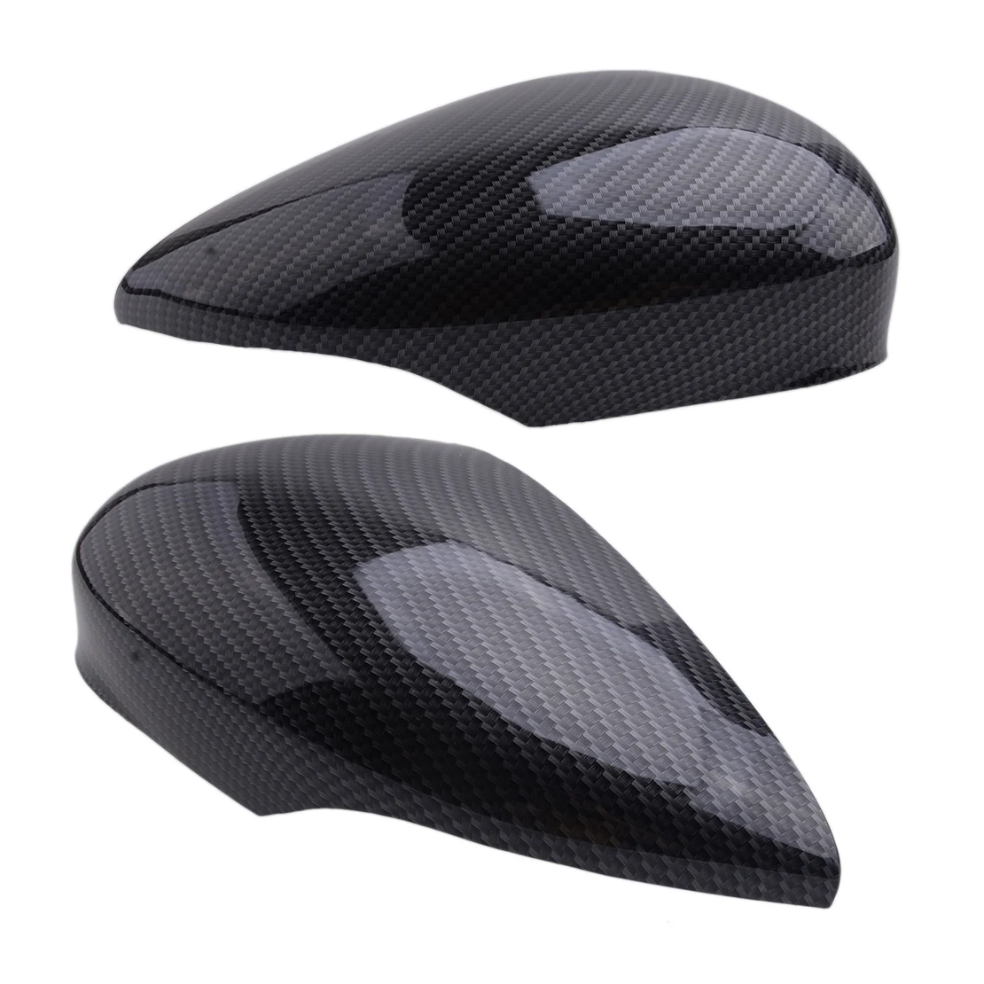 

Carbon Fiber Texture Black ABS 1 Pair Car Side Rearview Door Wing Mirror Cover Cap Fit for Ford Fiesta MK7 2008-2017 2018 2019