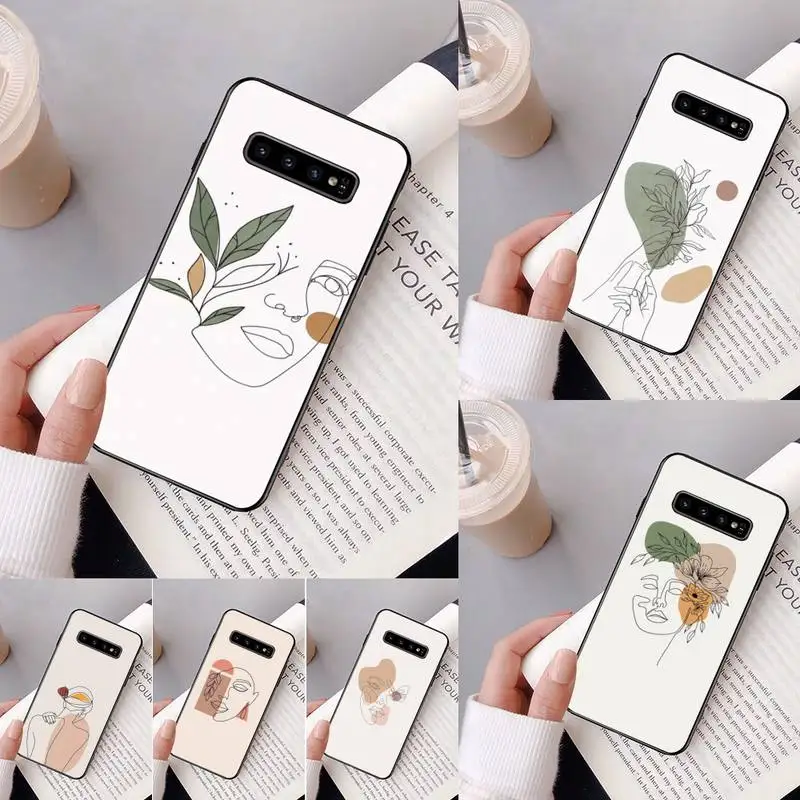 

Art Line Drawin Phone Case For Samsung Galaxy A50 A30 A71 A40 S10E A60 A50s A30s Note 8 9 S10 Plus S10 S20 S8
