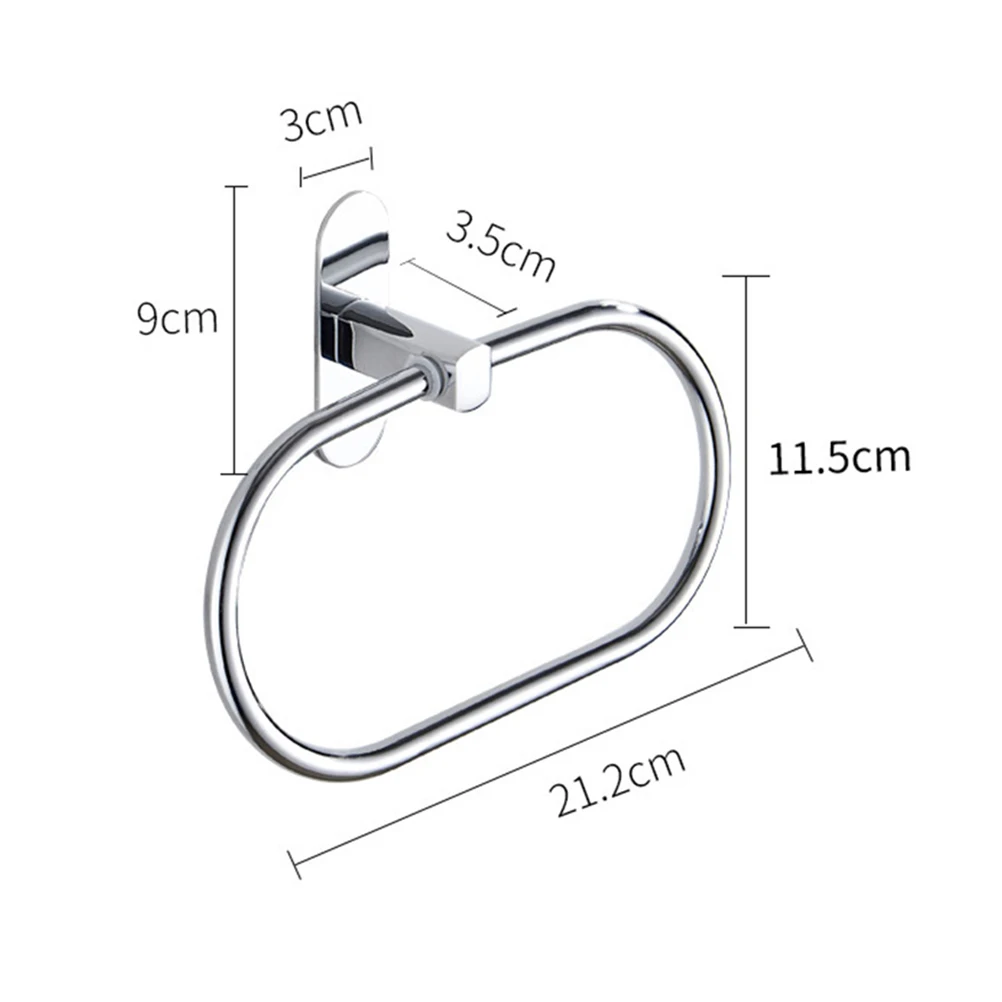 Дырокол Бесплатная вешалка для полотенец ванной круг полотенцесушитель полка
