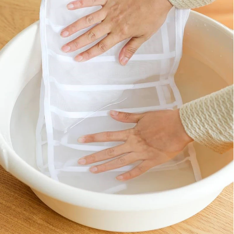 Моющийся ящик для хранения джинсов шкаф одежды сетчатая перегородка брюк