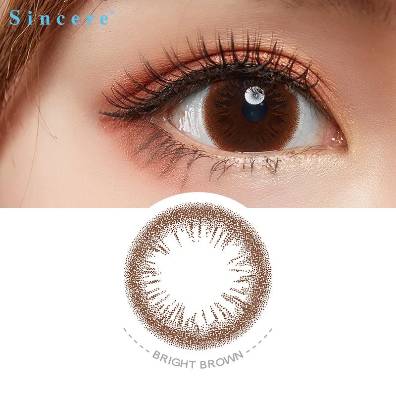 

Sincere vision FAIRY 1day contact lens BIG Beautifu Colored Contact Lenses for eyes 6pcs/box Bright Brown Contact Lenses