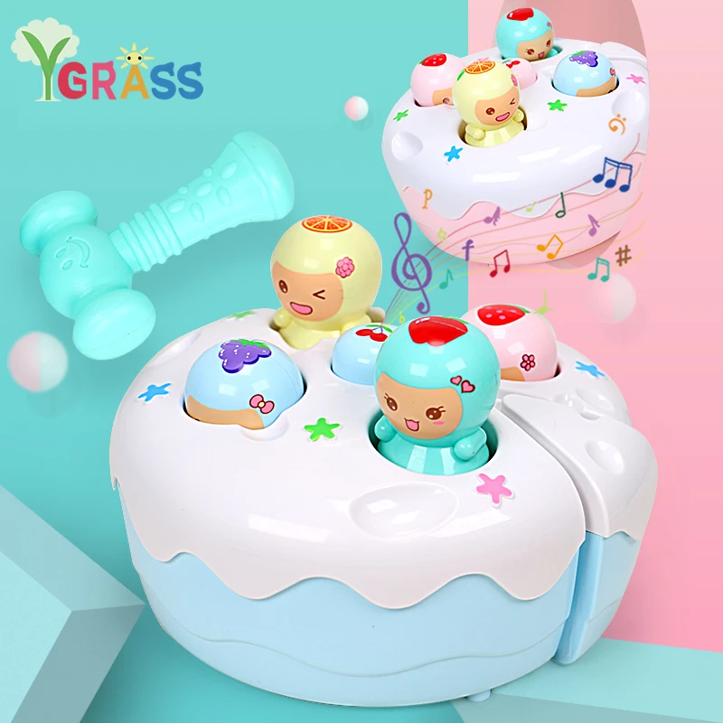 Детские погремушки игрушечный молоток электрический музыкальный