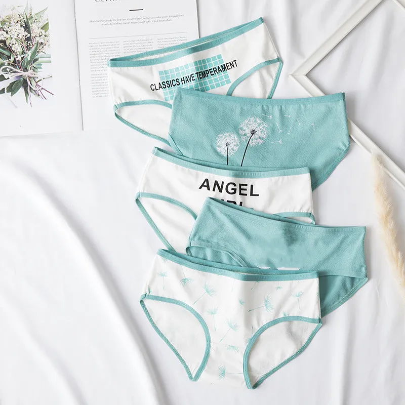 Женские хлопковые трусы с рисунком лебедя женское повседневное нижнее белье