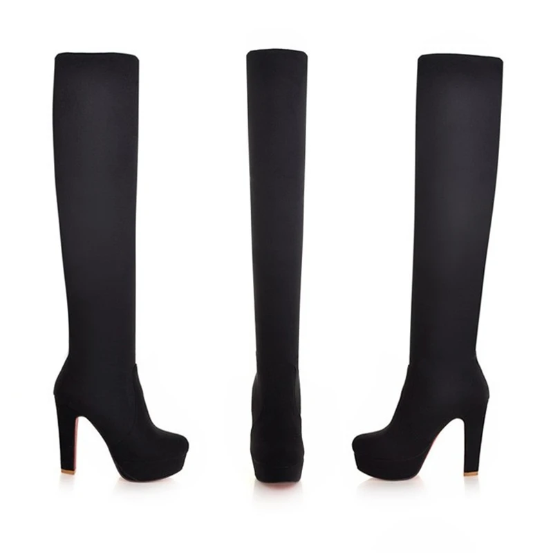 

female Stretch boots autumn winter High heel women Over-the-knee boots 2020 fashion sexy thigh high boots Size 34-43