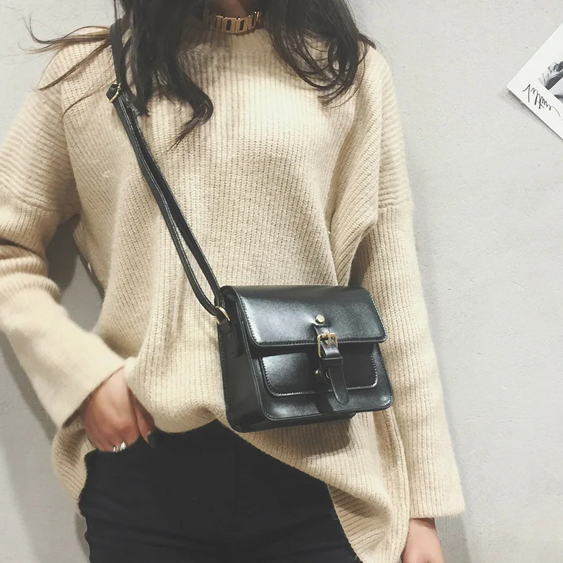 

New Vintage Casual Small Women Flap Fashion Crossbody Messenger Bag Female Ladie Satchel Shoulder Bag Elegant Clutch Purses