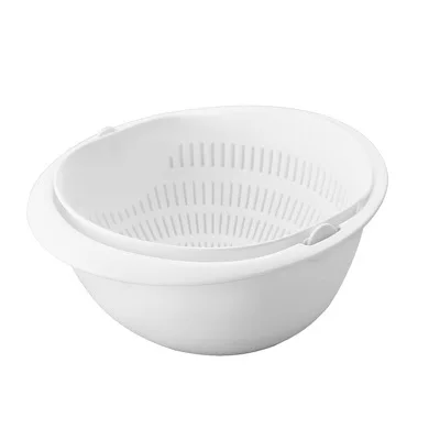 Корзина для мытья риса с двойным сливом дуршлаг миска кухни фильтр лапши овощей