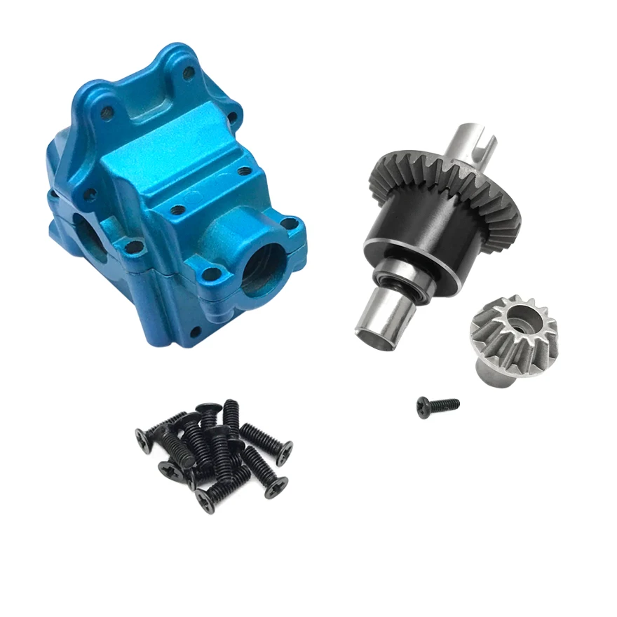 WLtoys 144001 124019 124018 124016 124017 RC Car Upgrades Spare Metal Front And Rear Gearbox Housings And Differential Sets enlarge