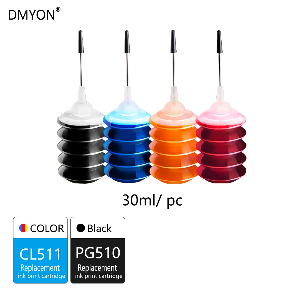 Многоразовый чернильный картридж DMYON PG510 CL511 совместимый для Canon PG510XL CL511XL Pixma iP2700
