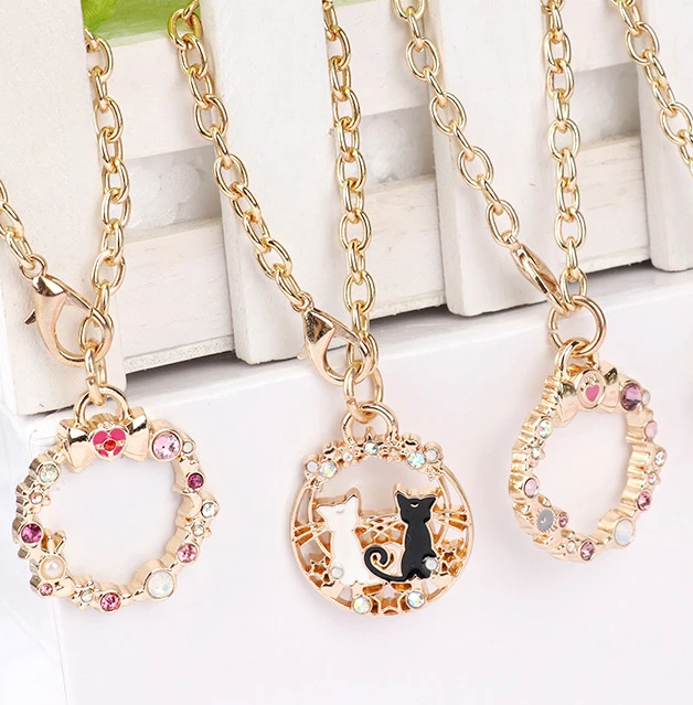 Цепочка для ключей с подвеской в виде кошки Луны и Сейлор Мун | Украшения