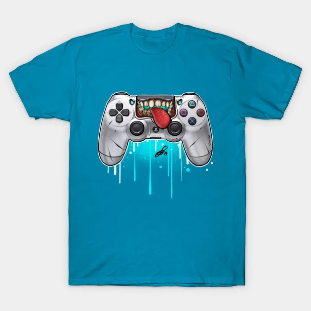 Мужская футболка PS4 контроллер Футболка женская | одежда