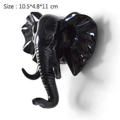 Elephant-Black Strongwell, скандинавские крючки в виде животных, американский подвесной крючок, держатель, вешалки для ключей, крепкие бесшовные крючки для украшения дома - Цвет: Elephant-Black