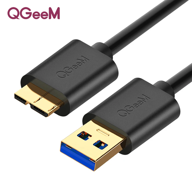 QGEEM 1,5 M USB 3,0 type A к Micro B кабель для внешнего жесткого диска HDD samsung S5 Note3 USB HDD кабель для передачи данных