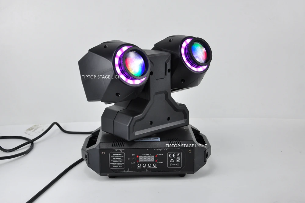 Gigertop 2x30 Вт Светодиодный светильник с движущейся головкой с Halo 5050 SMD RGB цветной Эффект Кольцо диско шар цветной яркий KTV светильник TP-L230