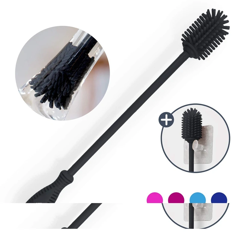 1 шт. силиконовые ершом бутылка моющее средство для ваших бутылки ваза керамики и