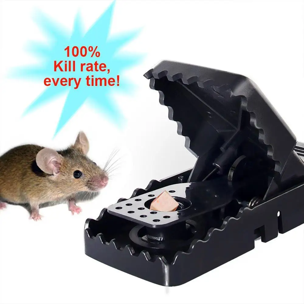 

Black 2pcs/Set Prop Mice Catcher Mousetrap Effective Convenient Tools Catching Rat Trap Reusable Mouse Rodent Home Accessories