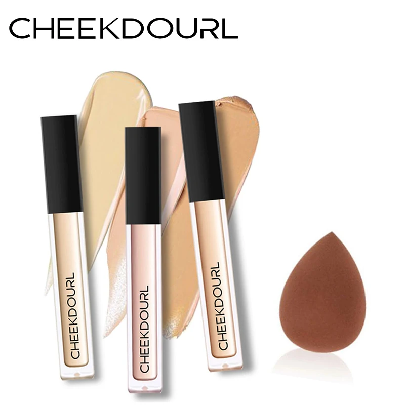 CHEEKDOURL Eye корректор для лица водостойкий консилер + косметическая губка