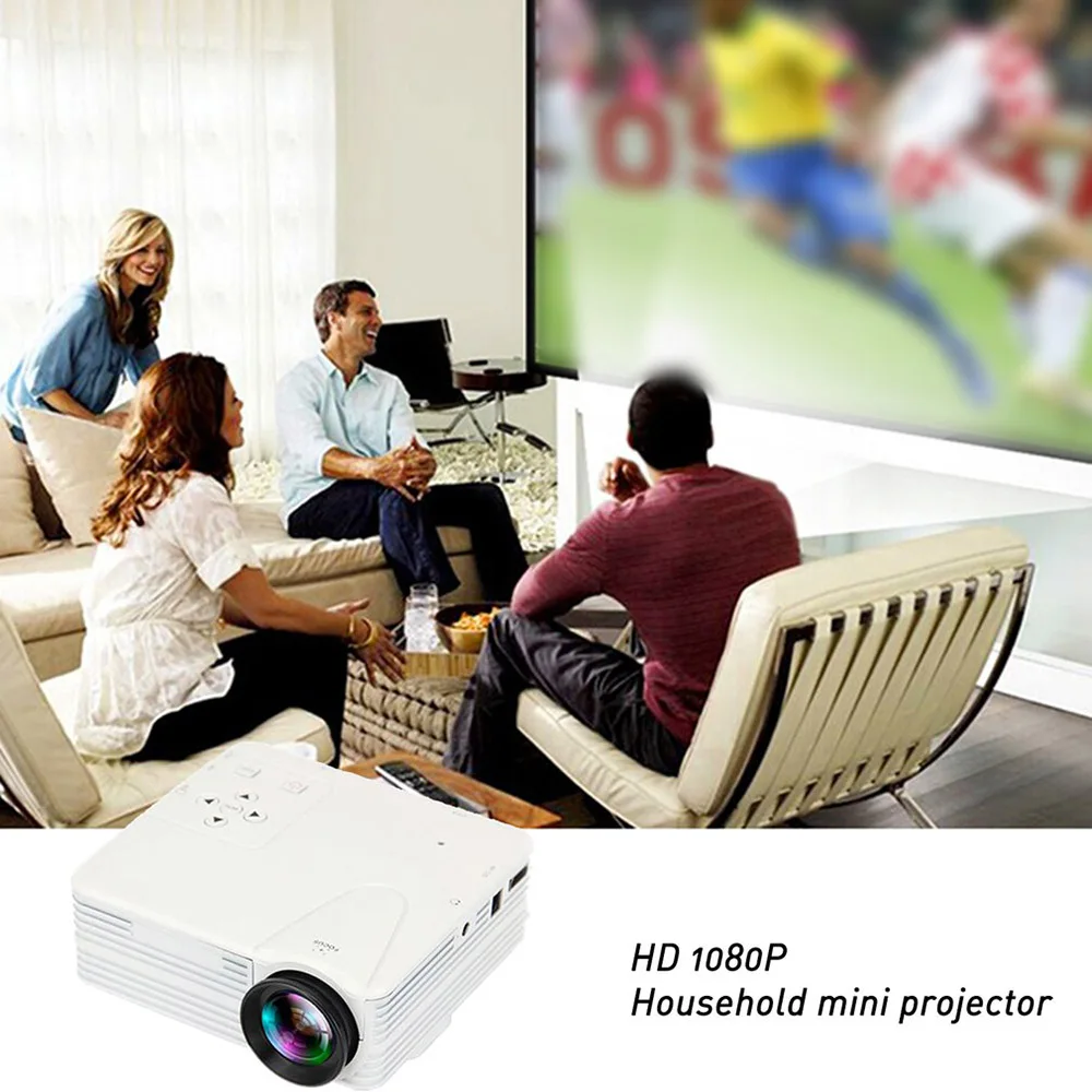 

Mini Projector Portable LED Projector Video 3D Full HD Beamer 1080P for Smart Mobile Home Cinema Theater