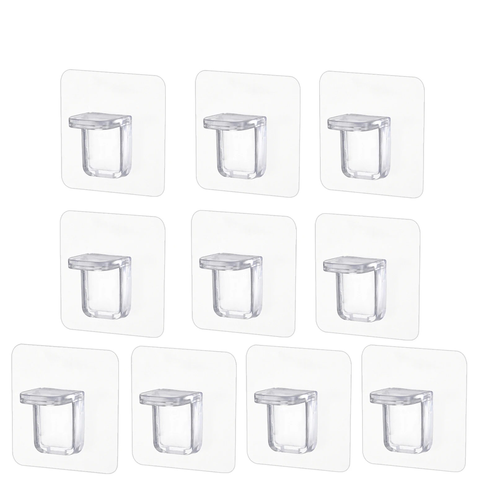 

10pcs Upgraded Shelf Support Adhesive Pegs Plastic Closet Cabinet Shelf Support Clips Wall Hanger For Kitchen Bathroom Wardrobe