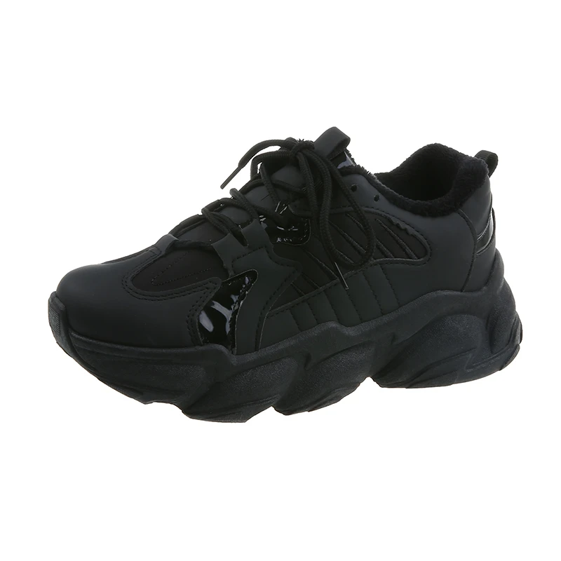 

Women Girl Female Ladies Vulcanized Shoes Sneakers Sports Lace Up Mesh Leather Increase Breathable
