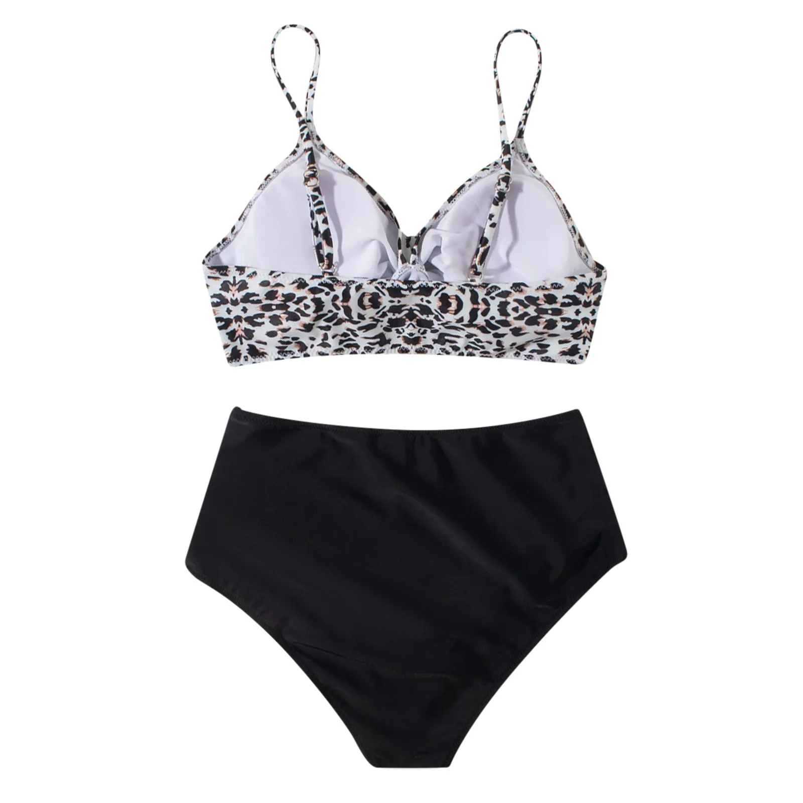 

Women Sexy Leopard Print Bikini Set Push Up Bathing Swimwear High Waist Swimsuit Maillot De Bain Femme 2021
