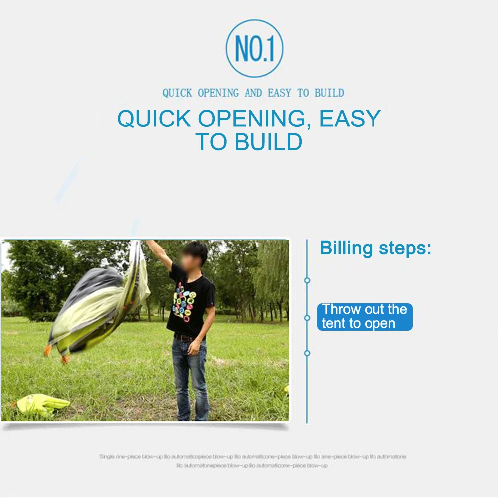 Сверхлегкий Открытый Шатер Автоматическая Pop Up солнцезащитный крем дышащая