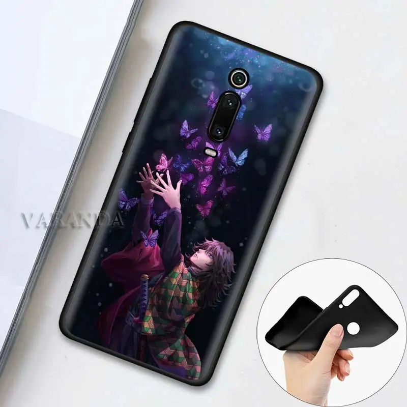 

Demon Slayer Kimetsu Cases For Xiaomi Redmi Note 9S 8 8T 9 7 K30 Pro Black Soft Silicone Phone Coque 9i 9C 9A 8A 7A Capas