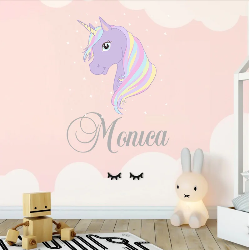 Conisi Современная Наклейка на стену с изображением детского имени милые