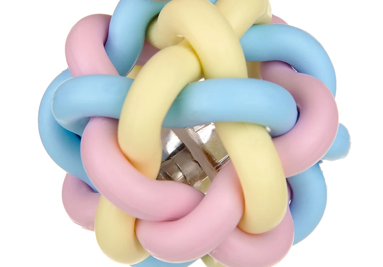 HOOPET Pet Puppy игрушки для кошек радужные красочные резиновые игрушки для игр интерактивный эластичный шарик товары для собак