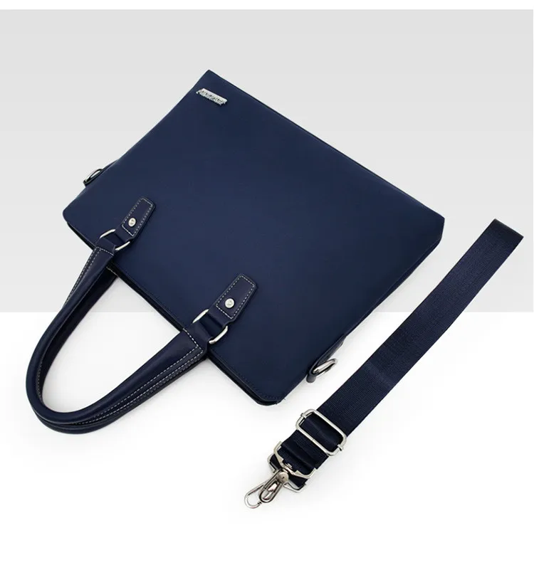 Men's Briefcase Water Proof 14 Inch Laptop Bag New Design Male Handbag Causal Man' Shoulder Bag Travel Bag for Man, Black&Blue