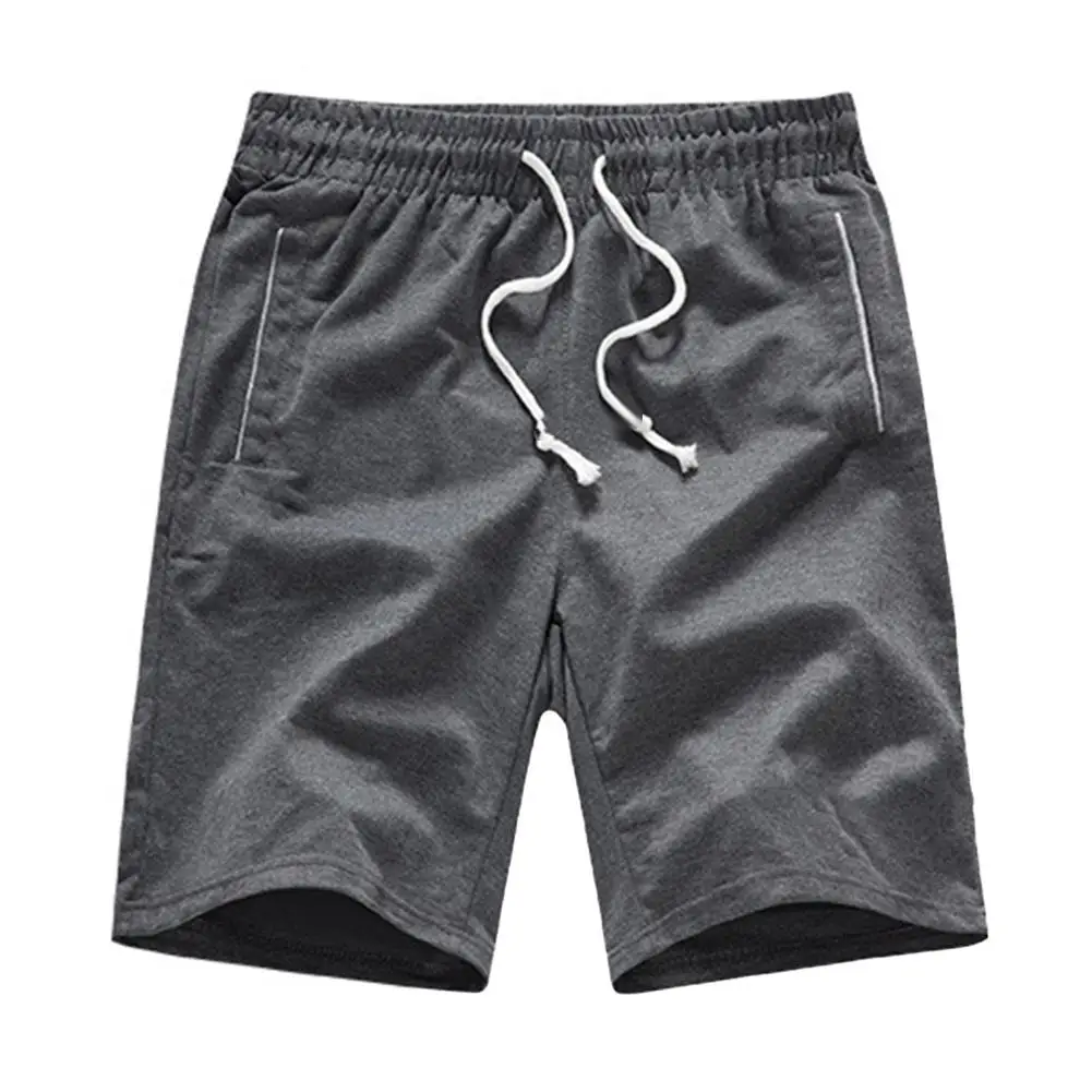 

Sports Jogging Men Plus Size Solid Color Drawstring Shorts Fitness Fifth Pants bermuda masculina
