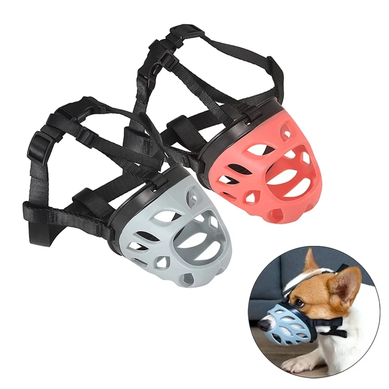 

Quality Soft Rubber Dog Mouth Muzzle Breathable Basket Muzzles for Small Medium Large Dogs Pets Training Supplies Accessories
