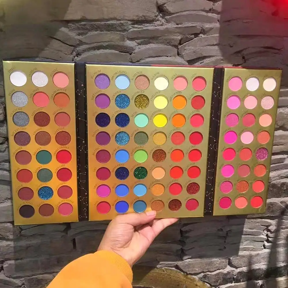 96 Цветов Магическая Книга Теней для Век Матовые Блестящие Неоновые Палетки для Макияжа Глаз Пигменты Теней Пудра Инструменты Палетка.
