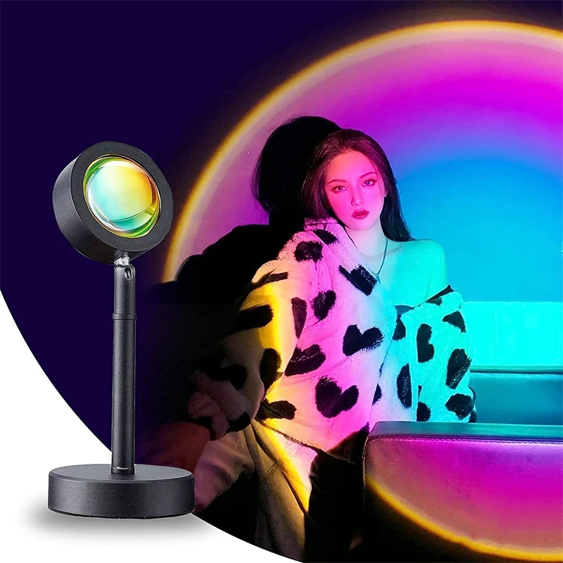 

Adcssynd Sunset Lamp Night Projection Light 360 Degree Rotated Sun Lamp with USB for Photography Tiktok Selfie And Party Décor