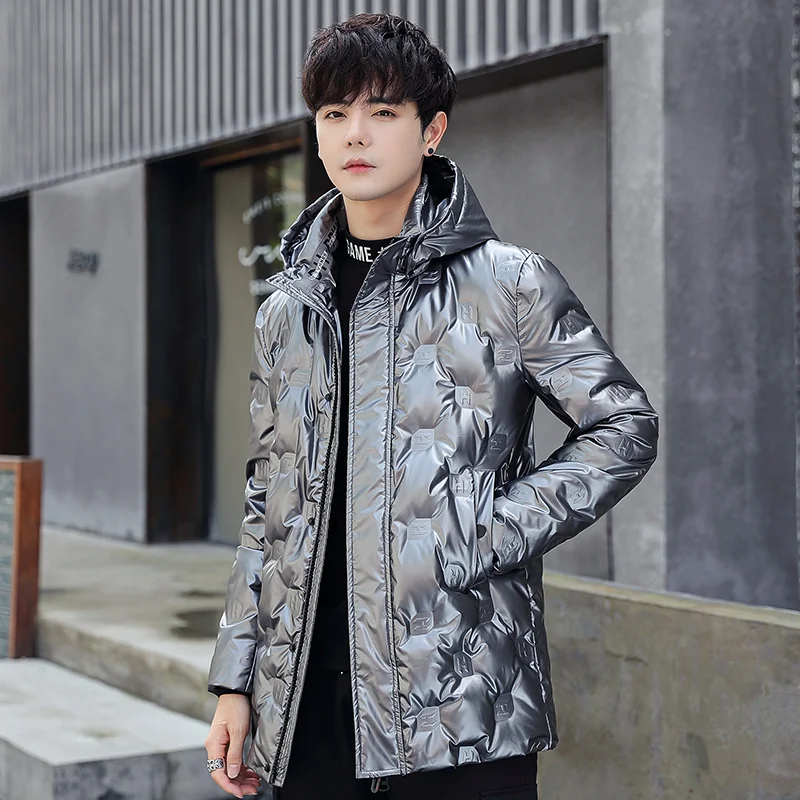 Men Down Jacket  90% White Duck Down Hooded Man High Quality Long Coat Thick Warm Men Down Coats