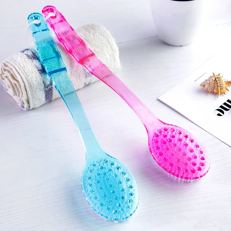 

Bath Brush Back Body Bath Shower Sponge Scrubber Brushes With Handle Exfoliating Scrub Skin Massager Exfoliation Bathroom Brush