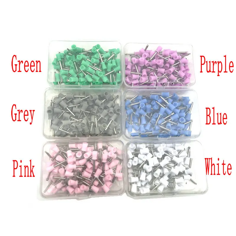 100 шт./кор. одноразовое устройство для полировки зубов зубные щетки с ворсинками