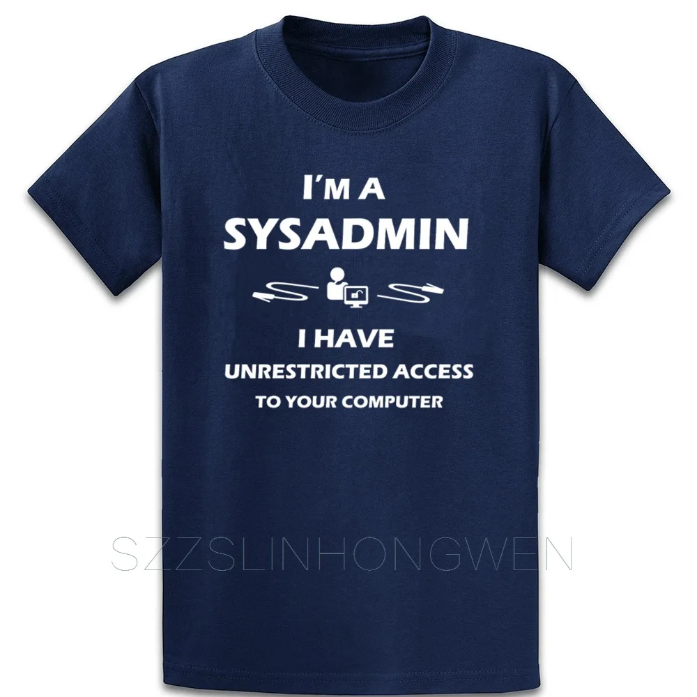 Proud Sysadmin футболка аутентичная весна осень вырез лодочкой хлопок печать