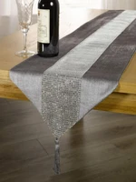 1pc modern table runner tablecloth flannel diamond table marriage runners table mat for party wedding christmas decoration home
