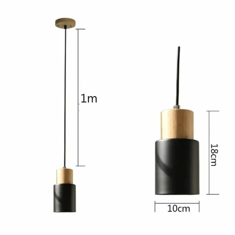 Скандинавский простой деревянный подвесной светильник Led Подвесная лампа