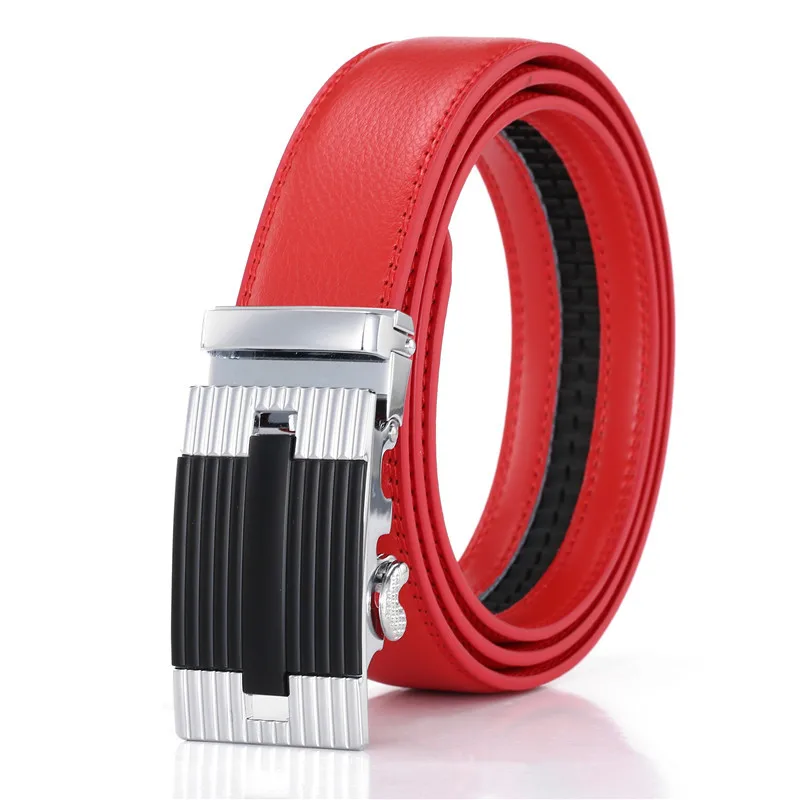 

Candy-colored Automatic Belt Famous Brand Top Quality Genuine Luxury Leather Belts for Men Strap Male Metal Automatic Buckle