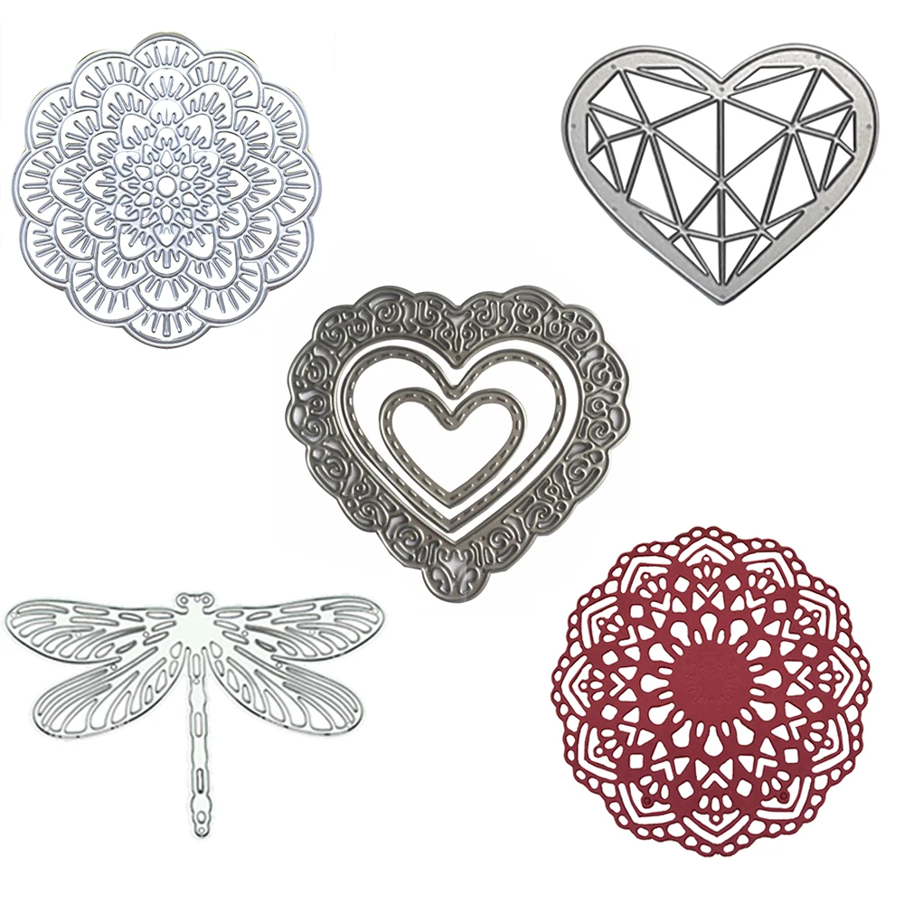 Металлические пресс формы для скрапбукинга в форме сердца Рождественский дизайн