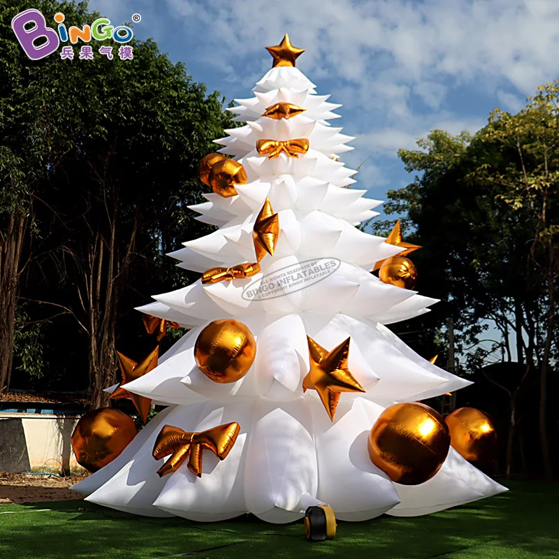 

Custom Made 8 Meters High Inflatable Christmas Tree For Outdoor Decoration / Inflated Xmas Tree Balloon - BG-F0221