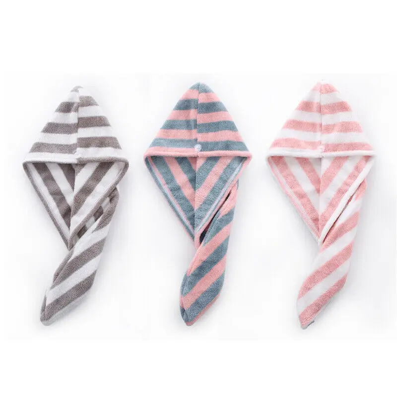 Newest Quick Drying Hair Hat Towel Women Lady Rapid Fast Dry Microfiber Bath Wrap Bathing Cap | Дом и сад