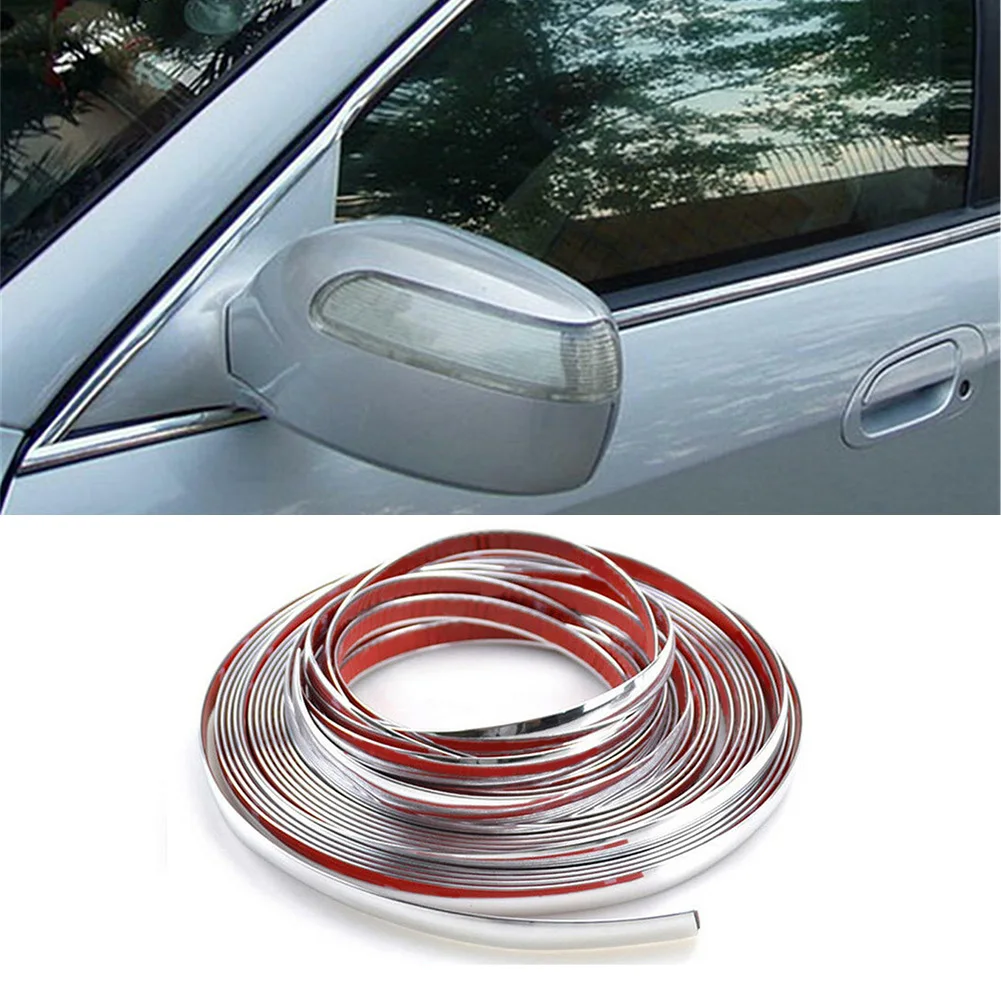 1 рулон 5 м Автомобильная хромированная DIY литьевая отделка наклейка бампера