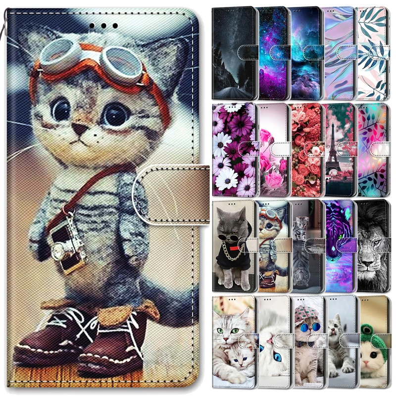 

Leather Wallet Case For Samsung Galaxy A71 SM-A715F Flip Cover Funda For Samsung A71 5G UW A716 Painted Animal Case Phone Bags