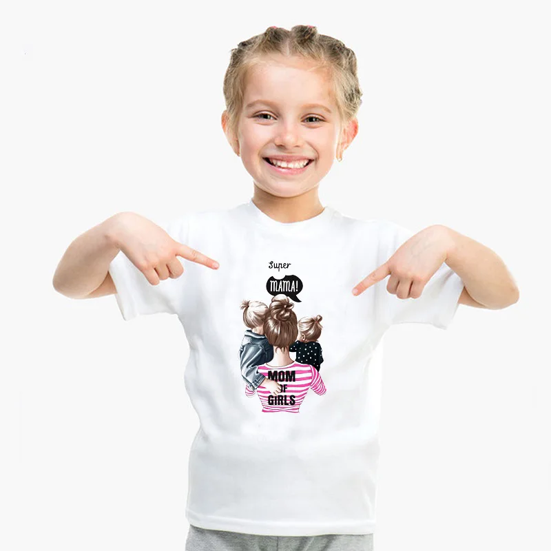 Коллекция 2019 года одежда для семьи футболка мальчиков и девочек с принтом