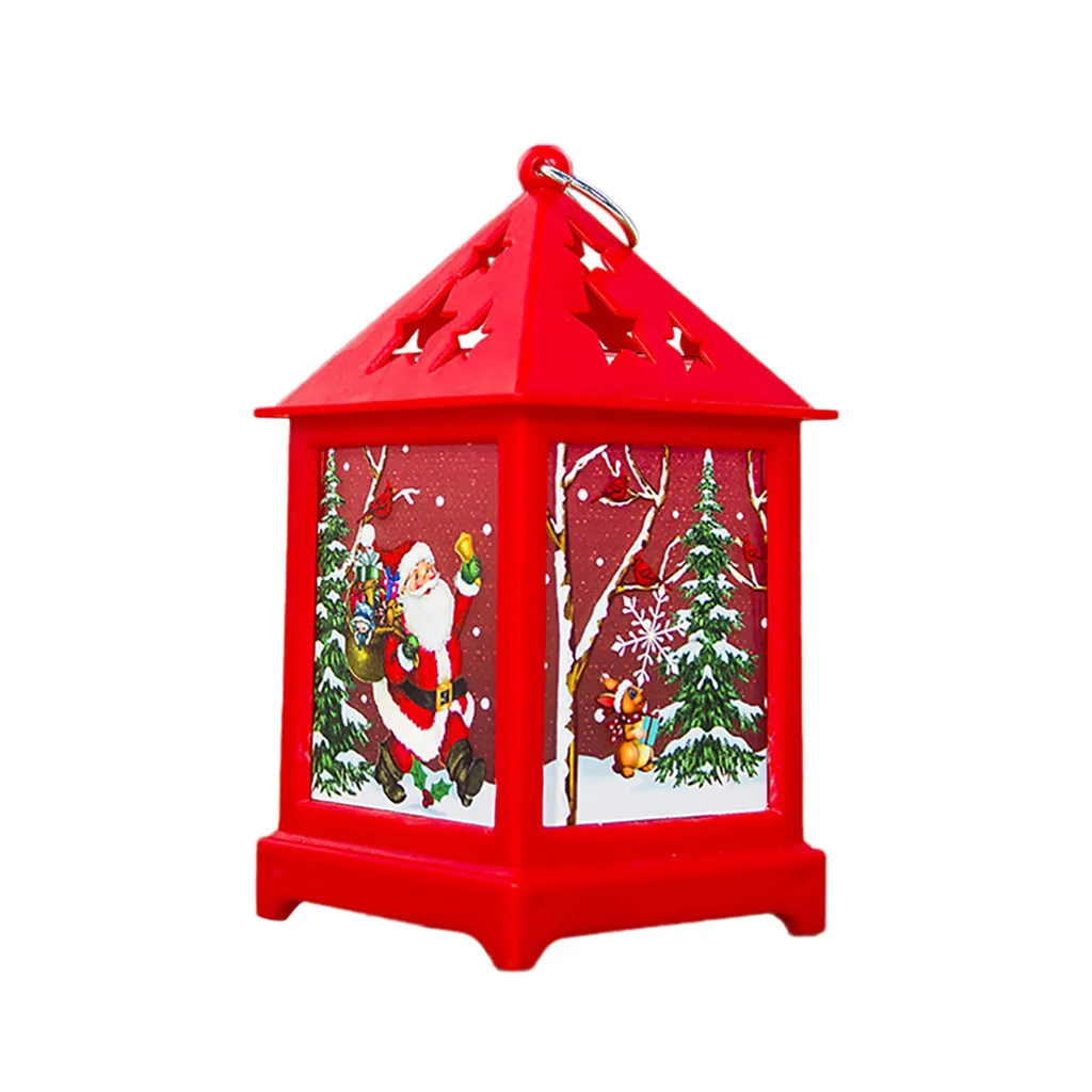 Креативный светодиодный светильник мини деревянный дом Рождественская елка