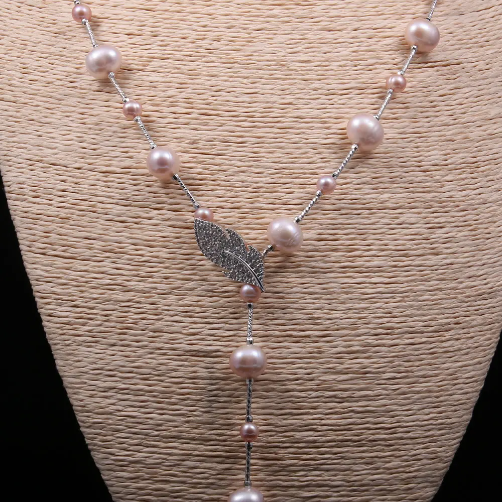 

New Natural Pearl Necklace Multi Style Simple Fashion Party Jewelry Personality Gift Necklace Size 80cm