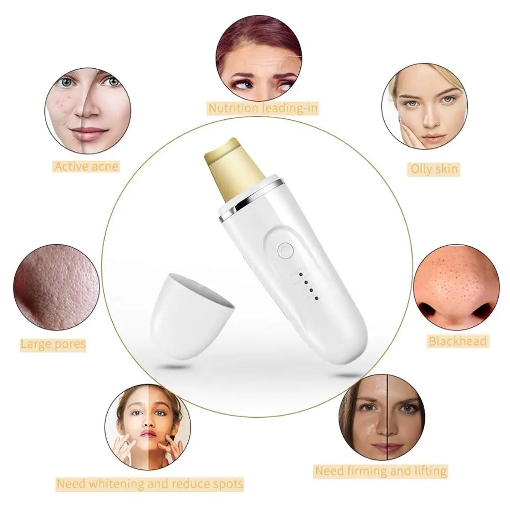 Ультразвуковой скребок для кожи профессиональный глубокой очистки лица 24