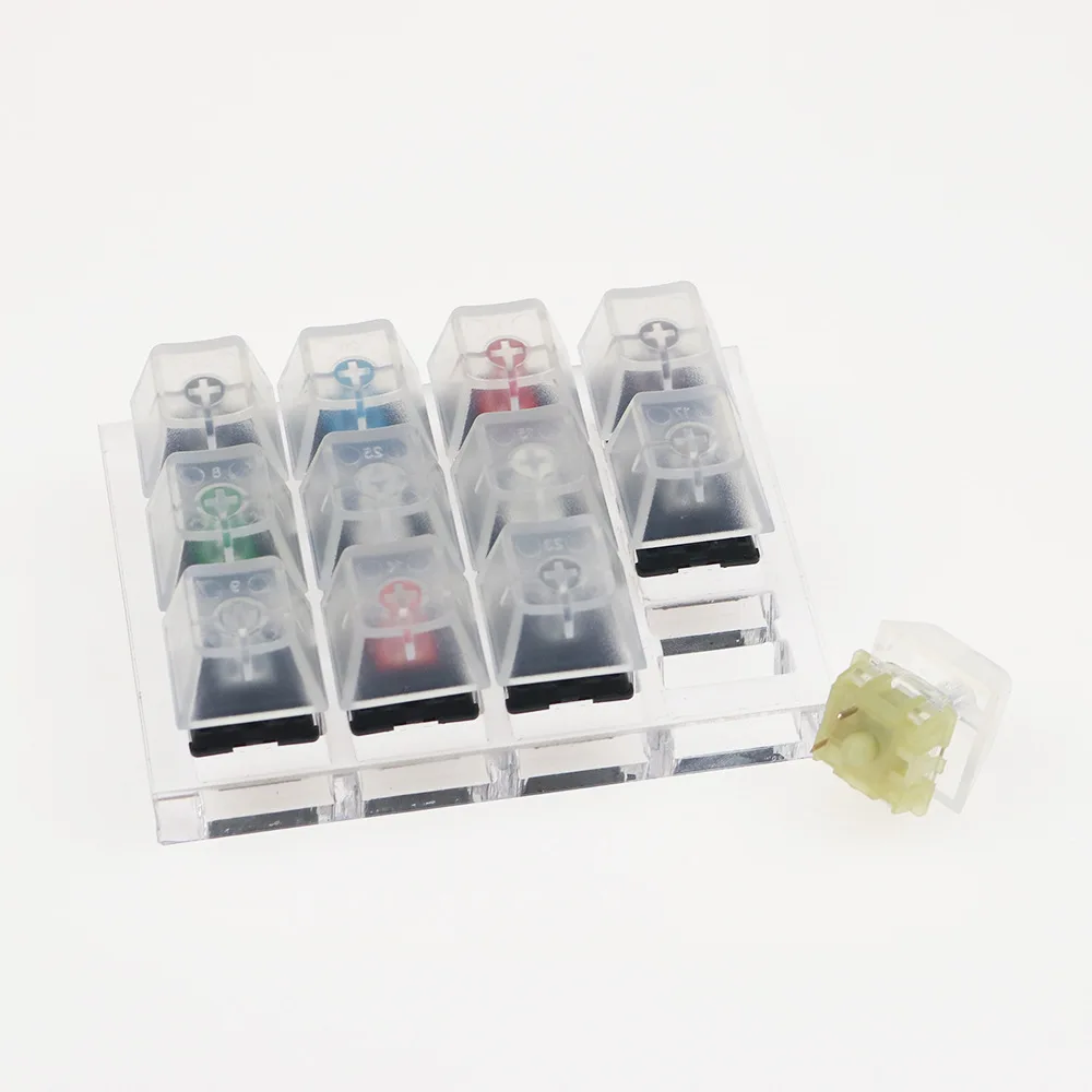 Mechanical Keyboard Cherry MX Switch Tester 3 Pins Black Red Brown Blue Green Milk White  Silent Red 9 12 Key Translucent Keycap images - 6